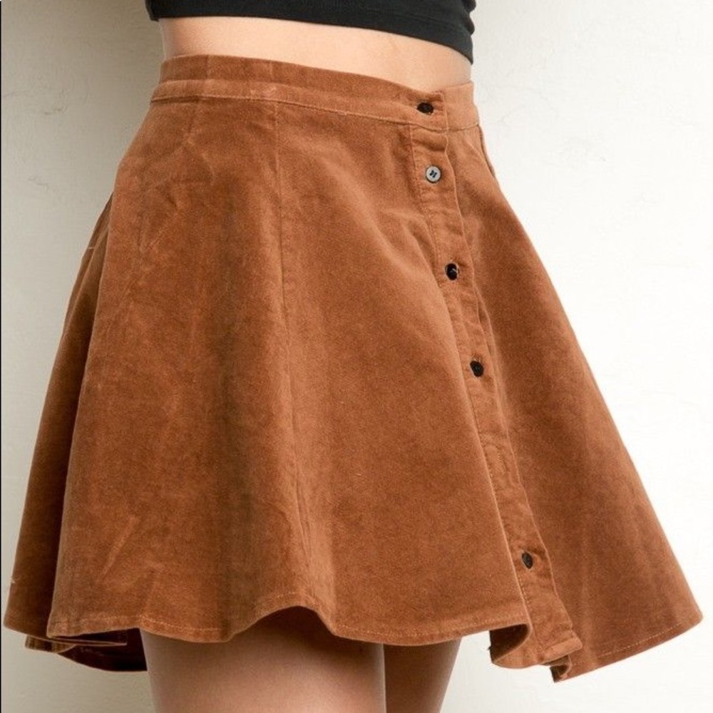 Brandy Melville brown corduroy skirt